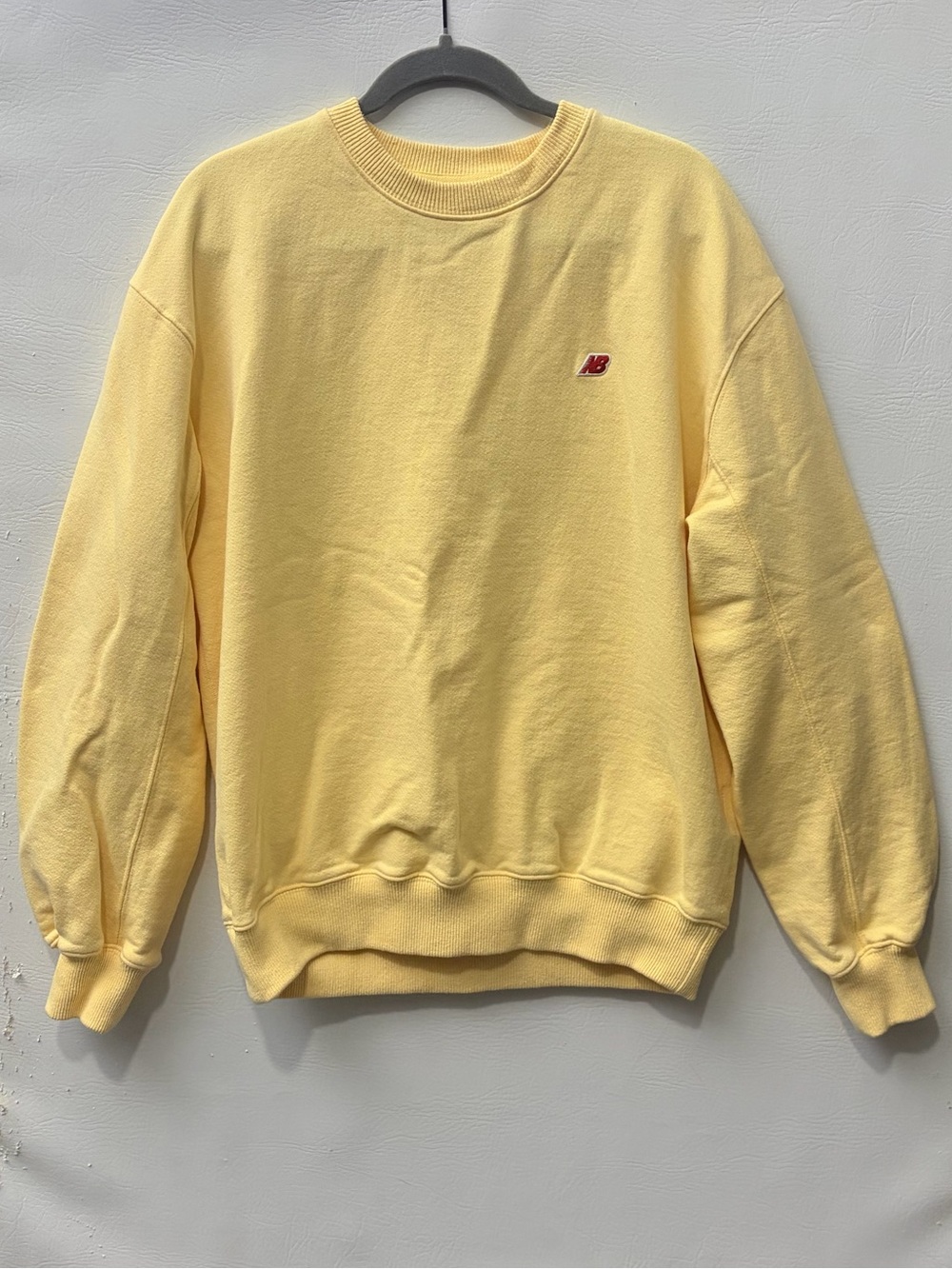 New Balance Pale Yellow Crewneck Sweatshirt Made in USA Large